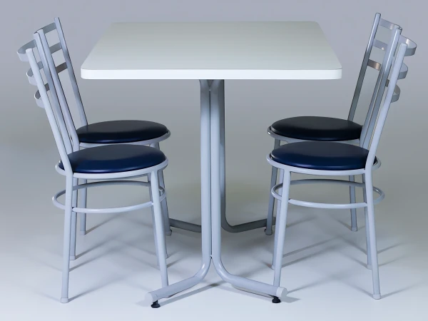Mesa para refeitório e cadeiras